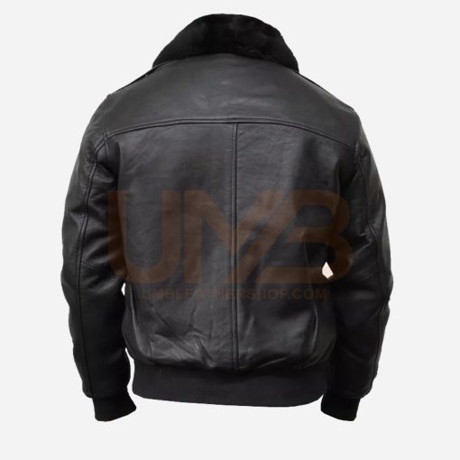 a2 leather fur collar jacket