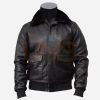 fur collar leather a2 jacket